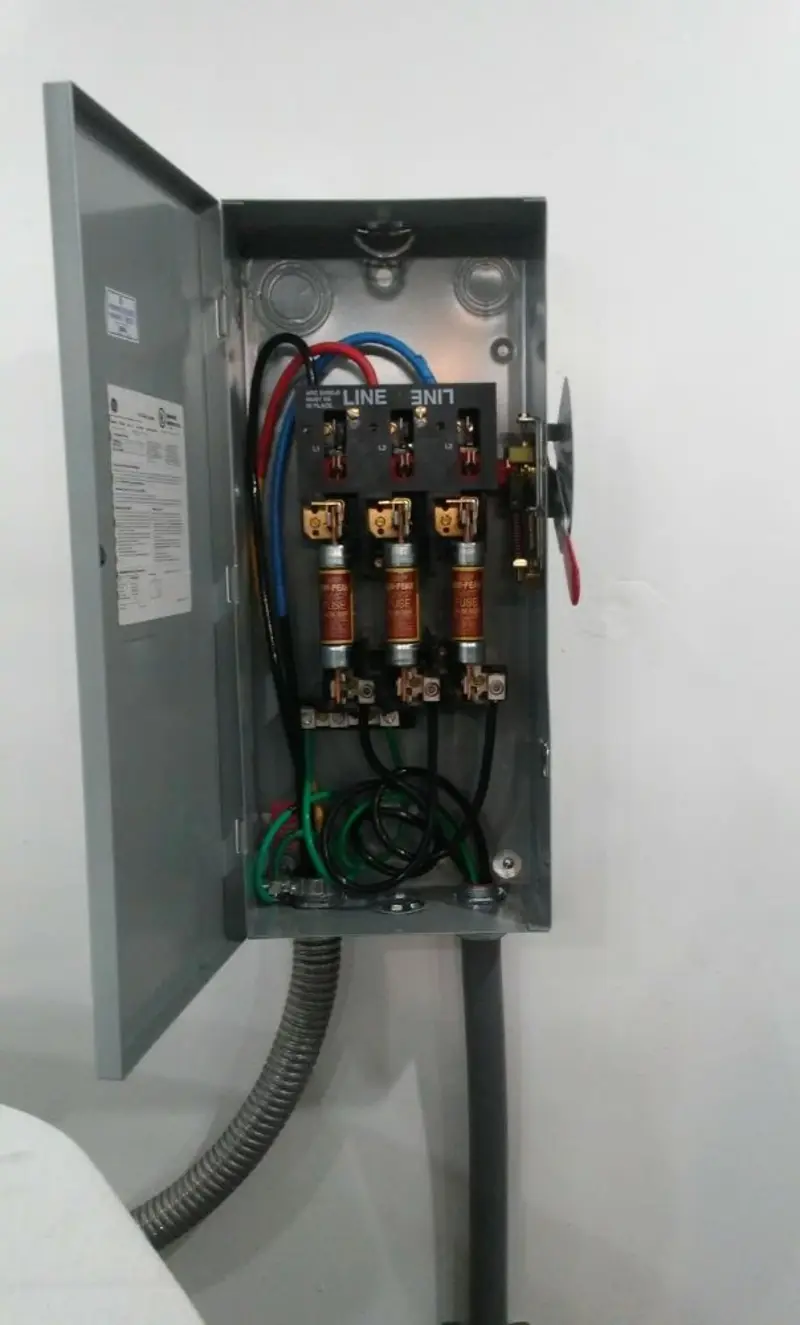 Three-phase disconnect switch installed for Electrical Wiring & Rewiring in South Charleston